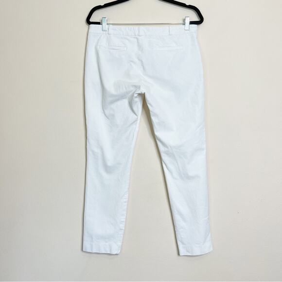 Joseph New Eliston Stretch-Gabardine Slim-Leg Trousers White Sz 6 - Picture 5 of 15